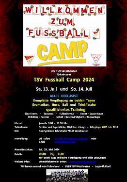 Einladung Fussball Camp 2024