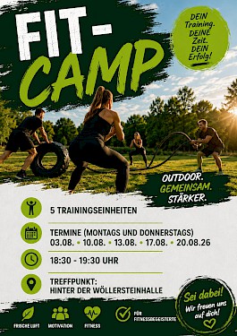 Neuer Kurs Sommer-Fit-Camp startet am 03.08.2026